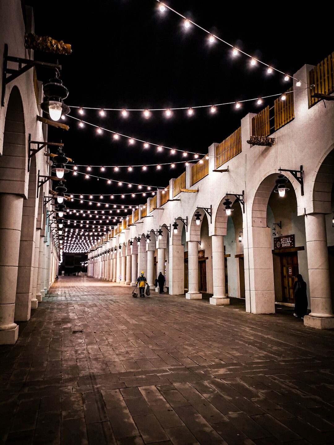 old city street at night