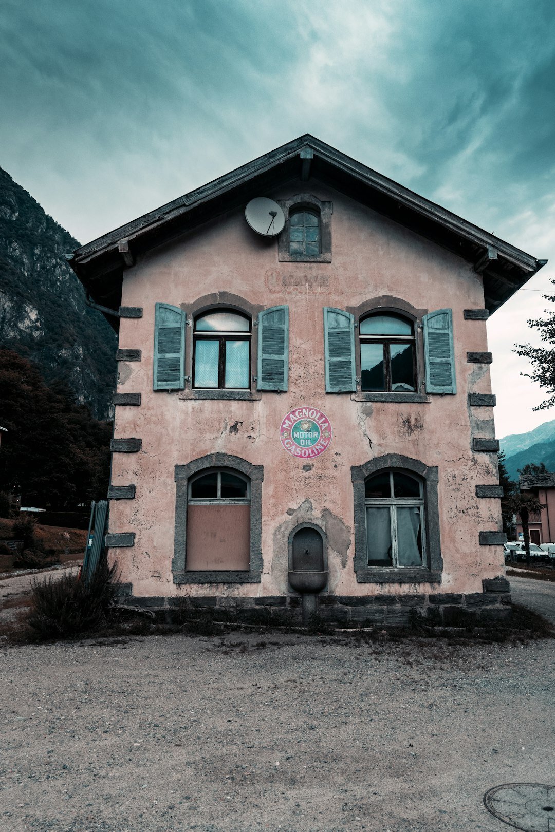 abandoned train station